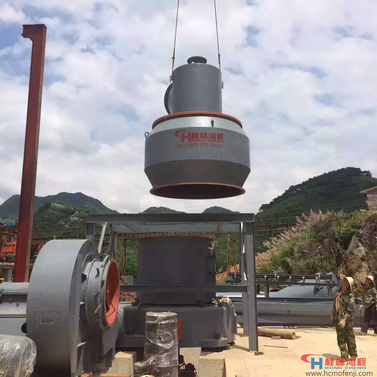 桂林鴻程，大型縱擺磨粉系統(tǒng)，HC1700，HCH980，賀州，碳酸鈣，磨粉機(jī)